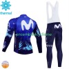 Tenue Maillot M/L + Collant à Bretelles Hiver Thermal Fleece Movistar 2024